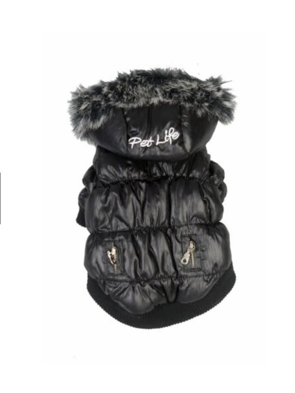 Pet Life Metallic Ski Parka Dog Jacket with Hood Size XSmall